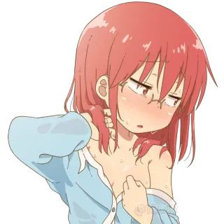 🤒 Anime, Cô gái, Kawaii, Dễ thương, Kobayashi, Miss Kobayashi's Dragon Maid telegram sticker