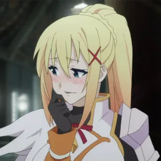 💫 Darkness Konosuba アニメ, 金髪, ファンタジー, キャラクター, このすば, ダクネス telegram sticker