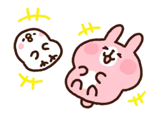 😂 sticker, kawaii, cute, bunny, cartoon whatsapp sticker