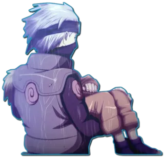 😞 Kakashi Naruto anime, kakashi, naruto, manga, character telegram sticker