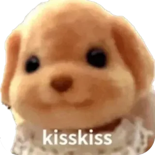 ⭐ kisskiss cucciolo, cane, bacio, carino, animale telegram sticker