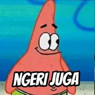 😀 Patrick Star Spongebob Squarepants NGERI JUGA การ์ตูน, แพทริค, ดาว, สพันจ์บ็อบ, มีม telegram sticker