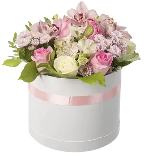 🌸 ดอกไม้, กุหลาบ, ช่อดอกไม้, การจัดดอกไม้, ของขวัญ, สีชมพู, สีขาว whatsapp sticker