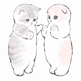 🐾 새끼고양이, 고양이, 귀여운, 동물, 우정 telegram sticker