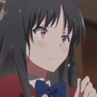 😑 anime, girl, cartoon, character telegram sticker