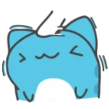 😸 gatto, carino, cartone animato, animale, kawaii, adesivo telegram sticker