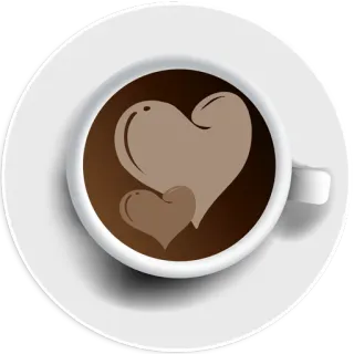 ❤️ coffee, cup, heart, love, caffeine, drink, beverage telegram sticker