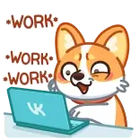 ⌨ WORK
WORK
WORK cane, corgi, lavoro, laptop, digitando, felice telegram sticker