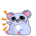 😌 mouse, cute, cartoon, animal, happy, emoji telegram sticker