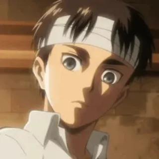 😯 Eren Yeager Attack on Titan Anime, Manga, Eren, Ataque a los Titanes, Shingeki no Kyojin telegram sticker