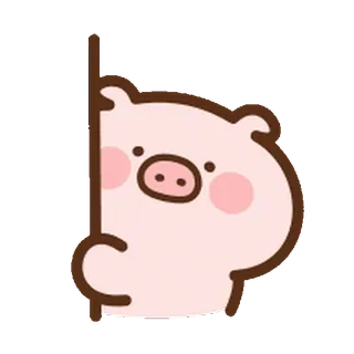 ⭐️ maiale, carino, animale, cartone animato, rosa, illustrazione telegram sticker