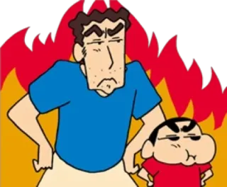 😡 shin chan, anime, kartun, marah, ayah, anak whatsapp sticker