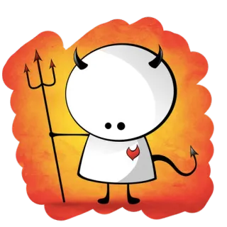 😈 iblis, kartun, imut, setan, karakter, stiker telegram sticker