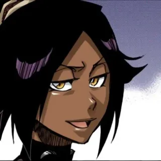 ⚔ Yoruichi Shihouin Bleach Anime, Manga, Yoruichi, Shihouin, Uśmiech, Pewny siebie telegram sticker