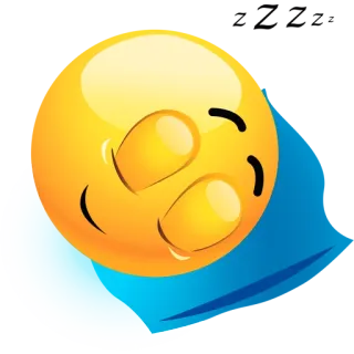 😴 表情符号, 难过, 黄色, 哭泣 telegram sticker