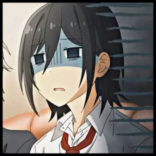 🦋 anime, zszokowany, kreskówka, wyraz twarzy, postać telegram sticker