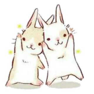 🐰 rabbits, bunny, middle finger, gesture, offensive, animals, cute telegram sticker
