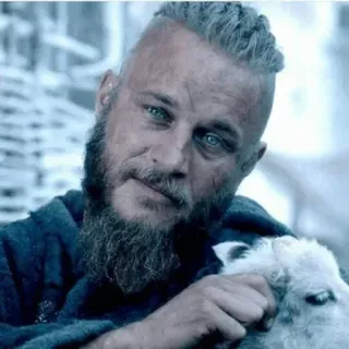 ⚔ Ragnar Lothbrok Vikings Рагнар Лодброк, Викинги, Трэвис Фиммел, History Channel, Историческая драма, Воин, Викинг, Сериал whatsapp sticker