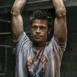 👊 Tyler Durden Fight Club Brad Pitt, Fight Club, Tyler Durden, Film, Schauspieler telegram sticker