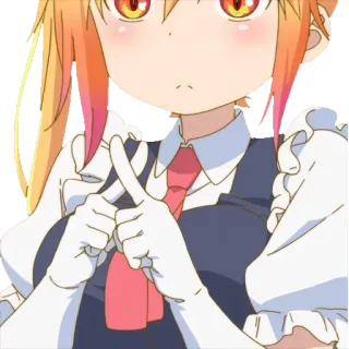 ❌ Tohru Miss Kobayashi's Dragon Maid Anime, Dragon, Maid, Kawaii, Mignon whatsapp sticker