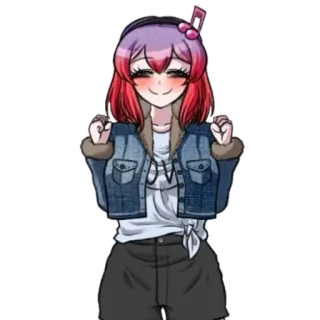 ☺️ animé, dessin animé, personnage, fille, autocollant telegram sticker