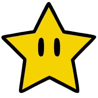 ⭐ Star Super Mario stella, mario, potenziamento, giallo, gioco, cartone animato telegram sticker