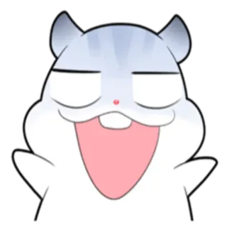 👻 милый, мультяшный, хомяк, животное, счастливый, смешной whatsapp sticker