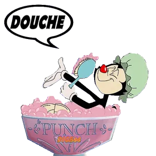 🚿 DOUCHE dibujos animados, humor, baño de burbujas, insulto, golpe, bocadillo telegram sticker
