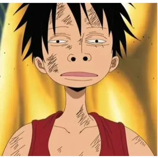 😒 Monkey D. Luffy One Piece anime, one piece, monkey d luffy, engraçado, exausto, cansado, desenho animado telegram sticker