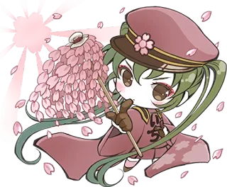 Hatsune Miku senbonsakura :: @line_stickers telegram stickers
