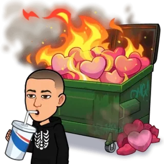 🌟 OMG! kekacauan, hati, kartun, api, meme telegram sticker