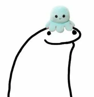 📈 Desenho animado, Personagem, Polvo, Brinquedo, Minimalista telegram sticker