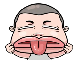 😛 Dibujo animado, Expresión, Lengua, Divertido, Cara, Tonto whatsapp sticker