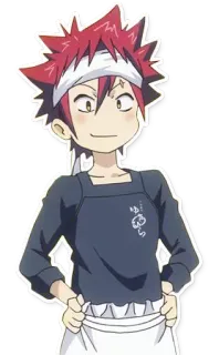 ☺️ Soma Yukihira Food Wars!: Shokugeki no Soma anime, food, cooking, chef, shokugeki no soma telegram sticker