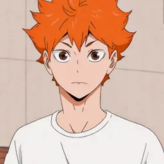 🌌 Hinata Shoyo Haikyuu!! anime, haikyuu, hinata, shoyo, volleyball, character, orange hair telegram sticker