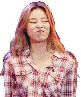 😌 wanita, orang, kotak-kotak, kemeja, blus, pakaian, ekspresi wajah telegram sticker