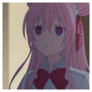 🐇 anime, kreskówka, różowe włosy, słodkie whatsapp sticker