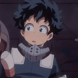 😳 Izuku Midoriya My Hero Academia anime, manga, character, Izuku, My Hero Academia, fanart telegram sticker