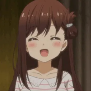 📀 Anime, Mädchen, lächelnd, süß telegram sticker