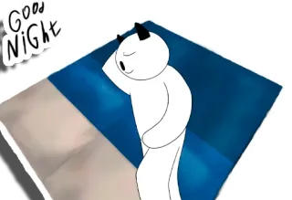 👌 Good Night chúc ngủ ngon, đang ngủ, giấc ngủ, hoạt hình, đêm telegram sticker