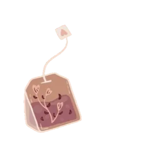 ☕️ bolsa de té, té, bebida, bebida, ilustración telegram sticker