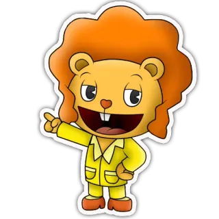 👆 Cuddles Happy Tree Friends カートゥーン, 動物, Happy Tree Friends, Cuddles, キャラクター telegram sticker