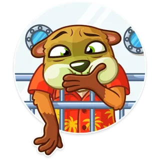 🤢 loutre, malade, contrarié, dessin animé, animal, emoji, personnage telegram sticker