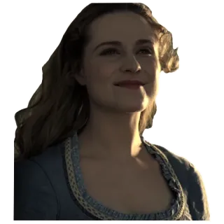 😌 mujer, retrato, persona, sonrisa whatsapp sticker