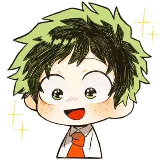 😳 Izuku Midoriya My Hero Academia Anime, Manga, My Hero Academia, Izuku Midoriya, Chibi, Aufkleber, Süß telegram sticker