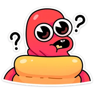 🌶️ zmieszany, znak zapytania, kreskówka, wyraz, niepewny telegram sticker