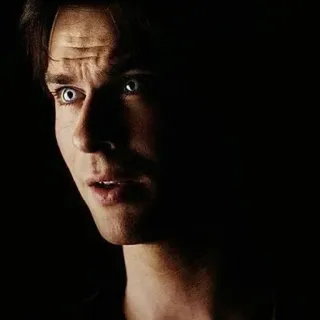 💙 Damon Salvatore The Vampire Diaries wampir, paranormalne, horror, fantasy, nadprzyrodzone, męski, mężczyzna, portret, ciemny, serial TV telegram sticker