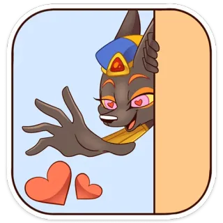 💕 猫, ハート, 愛, ステッカー, 漫画 telegram sticker