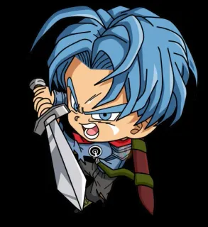 😠 Trunks Dragon Ball Anime, Kartun, Pedang, Trunks, Dragon Ball, Chibi whatsapp sticker