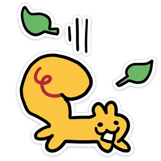 🍃 에 Eichhörnchen, Tier, süß, Cartoon, Aufkleber telegram sticker